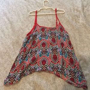 Cropped, patterned, tank top. Brand: No boundaries
